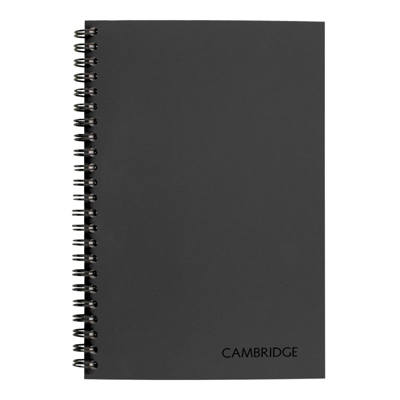 Cambridge Limited Business Notebook with QuickNotes, Legal Ruled Paper, 5" x 8", 80 Sheets, Flexible Soft Touch Cover, Wirebound, Gray (06096) - Image 2